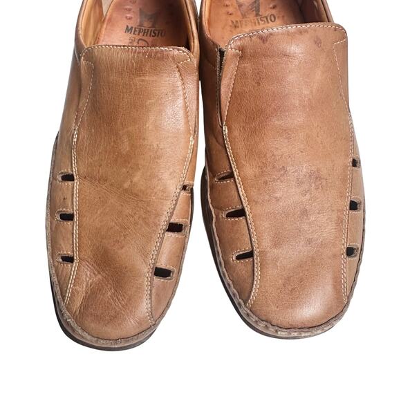 Mephisto | Men | Cool-Air Whiskey Brown Genuine Leather Slip-On Loafers | 11.5 main image 8
